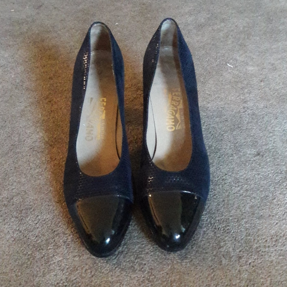Ferragamo suede high heels 11 + 1/2